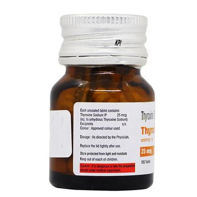 Thyrorite 25Mcg Tablet 100'S - Hypothyroidism