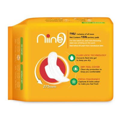 Niine Dry Comfort Ultra Thin Sanitary Napkin - XL (Pack of 5 x 15's) - Sanitary Napkins
