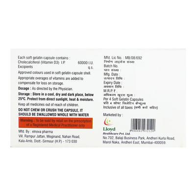 LOY D3 60K Capsule 4'S - Supplements-Vit