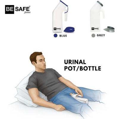 Be Safe Forever Urine Pot for Adult - Blue - Urology Supplies