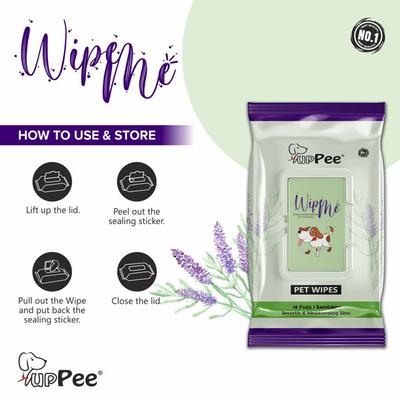PupPee Wipe Me Pet Wipes 48's - Pet Grooming