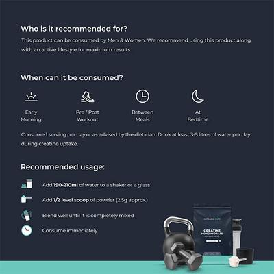 Nutrabay Pure Creatine Monohydrate Amino Acid Powder - Unflavoured 100 gm - Amino Acids