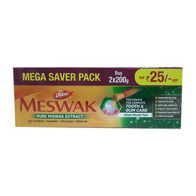 Dabur Meswak Pure Miswak Extract Tooth Paste (Pack of 2 x 200 gm) - Toothpaste
