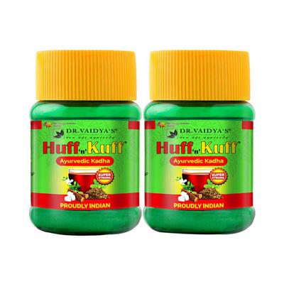 Dr. Vaidya's Huff 'n' Kuff Ayurvedic Kadha Powder (Pack of 2 x 50 gm) - Speciality Medicines