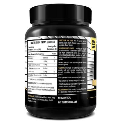 MuscleXP Micronized Creatine Monohydrate - Unflavored Powder (83 Servings) 250 gm - Workout Essentials