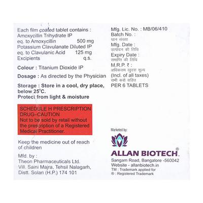 MOXYVIC 625 Tablet 6's - Bacterial Infections-Pen