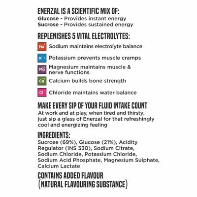Enerzal Energy and Electrolyte Powder - Lime 100 g - Energy Drinks