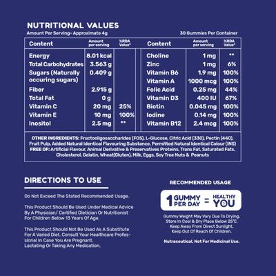 Suprfit Shine Hair, Skin & Nail Yummy Gummies - Strawberry 120 gm - Hair & Skin