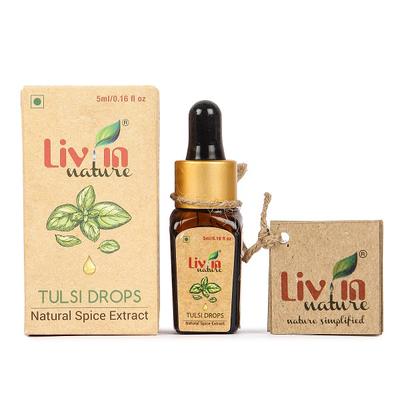 Liv In Nature Spice Extract Drops - Tulsi 5 ml - Herbal Dietary Supplement