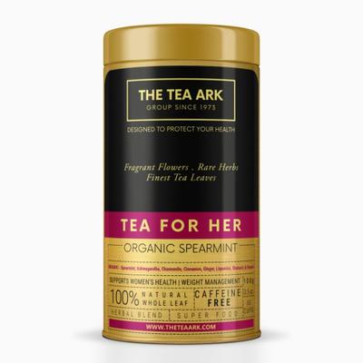 The Tea Ark Tea For Her Tea - Organic Spearmint 100 gm (Tin) - Herbal/Green Teas