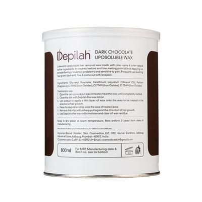 Depilah Liposoluble Wax - Dark Chocolate 800 ml - Hair Removal Accessories