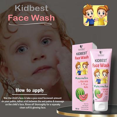 HealthBest Kidbest (3-13 Years) Facewash - Watermelon Flavour 200 gm - Baby Skin Care