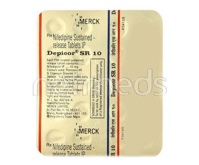 Depicor SR 10mg Tablet 20'S - Hypertension-Cal