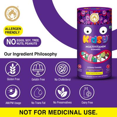 Mom & World Multivitamin Lil Bunny Gummies - Strawberry 30's - Nutritional Bars