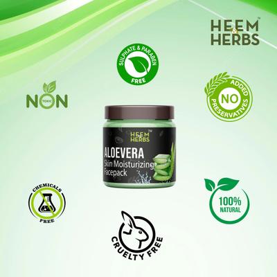 Heem & Herbs Skin Moisturizing Powder - Aloevera 100 gm - Face Packs