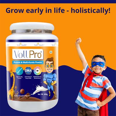 Voll Sante Voll Pro Protein & Multivitamin Powder - Swiss Chocolate 400 gm - Protein Drink