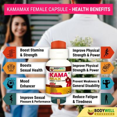 Bodywell KamaMAX 500 mg Veg Capsule - Female (Pack of 2 x 60's) - Speciality Medicines