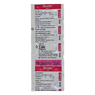Mecoder 500mcg Tablet 10'S