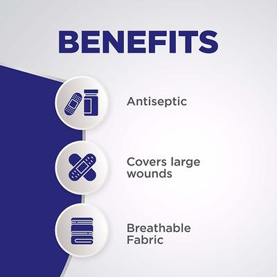 Hansaplast Jumbo Antiseptic Larger Wound Pad 10's - Tapes & Films