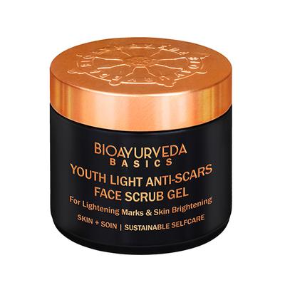 Bioayurveda Basics Youth Light Anti-Scars Face Scrub Gel 120 gm - Scrubs & Exfoliants