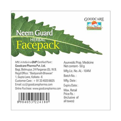 Goodcare Neem Guard Herbal Face pack 50 gm - Face Packs