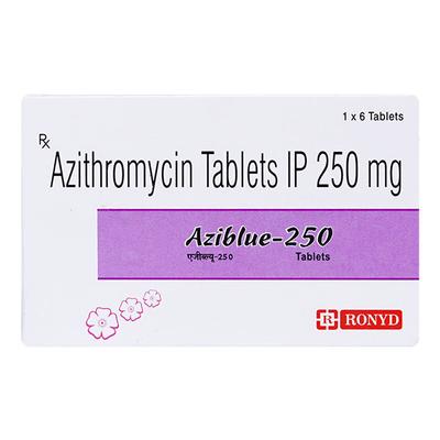 AZIBLUE 250 Tablet 6's - Bacterial Infections-Mac