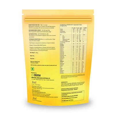 InstaRecov HP Whey protein Powder - Mango Flavour 400 gm - Health Drink