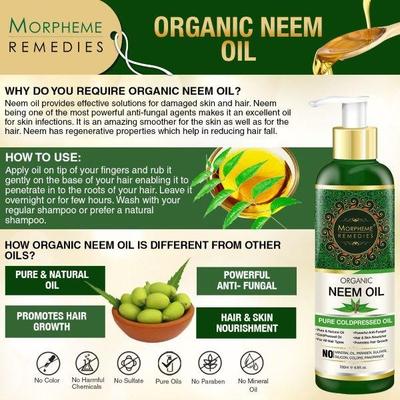 Morpheme Remedies Pure Organic Neem Oil 120 ml - Hair Oils