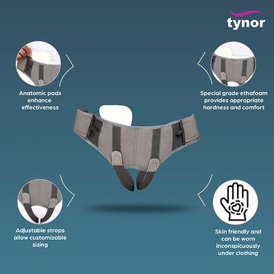 Tynor Cure Hernia Belt (M) (A 16) - Abdomen/Neck/Arm/Elbow Supports