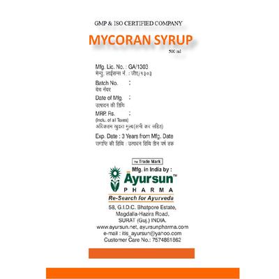 Ayursun Mycoran Syrup 500 ml - Speciality Medicines