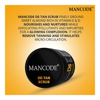 Mancode De-Tan Face Scrub 100 gm - Face Scrubs