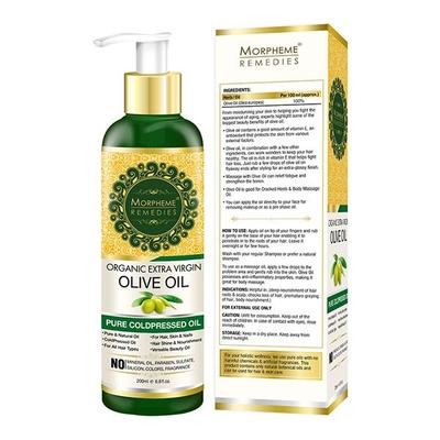Morpheme Remedies Organic Extra Virgin Olive Oil 200 ml - Hair Oils