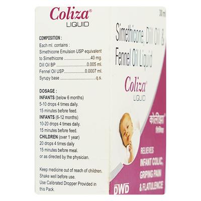 Coliza Liquid 30ml - Ulcer/Reflux/Flatulence-GIT