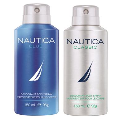 Nautica Deodorant Combo Set - Blue + Classic (Pack of 150 ml each) - Deodorants/Roll-Ons