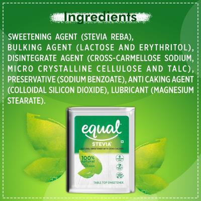 Equal Stevia Sweetener Tablet (Pack of 12 x 100's) 1's - Sugar Substitute