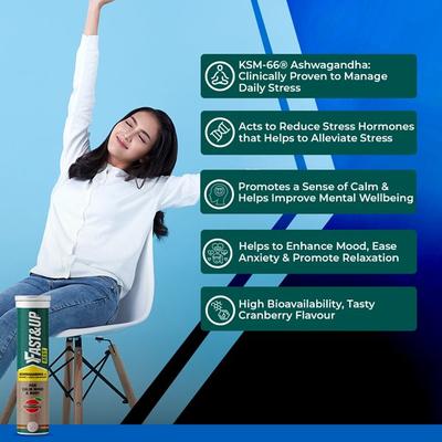 Fast&Up Rest Effervescent Tablet - Cranberry Flavour 15's - Sexual Care