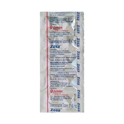Zosa 40mg Tablet 10'S - Ulcer/Reflux/Flatulence-Aaa