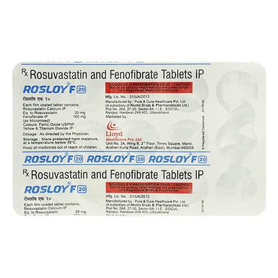 ROSLOY F 20/160 Tablet 15's - High Cholesterol-Dys