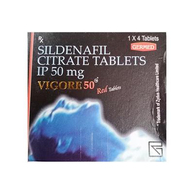 Vigore 50 RED Tablet 4'S - Impotence/Erectile Dysfunction (Ed)