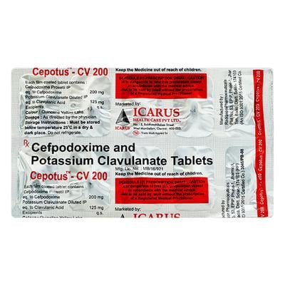 Cepotus CV 200mg Tablet 10'S - Bacterial Infections-Cep