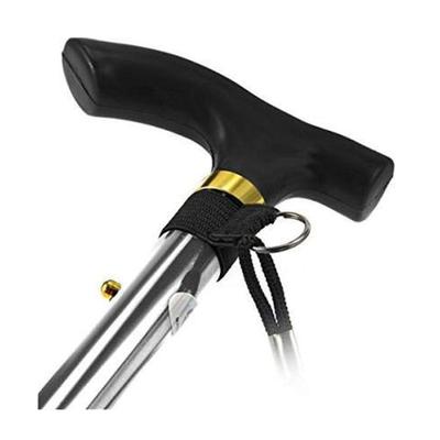 MCP Folding Walking Stick - Silver - Wheelchairs & Walking Sticks