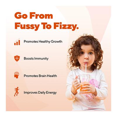 Zingavita Happy Multivitamin Effervescent Tablet - Orange Flavour 20's - Multi-Vitamins