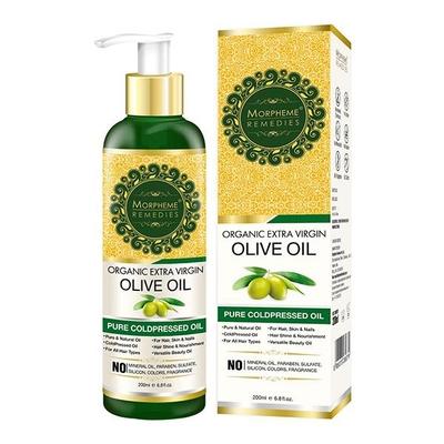 Morpheme Remedies Organic Extra Virgin Olive Oil 200 ml - Hair Oils