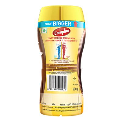 Complan Royale Chocolate Health Drink Powder 500 gm (Pet Jar) - Kids Nutrition