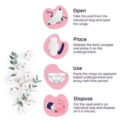 Sanfe Organic Sanitary Pads - Combo Pack (6 Day Pads + 6 Night Pads) - Sanitary Napkins