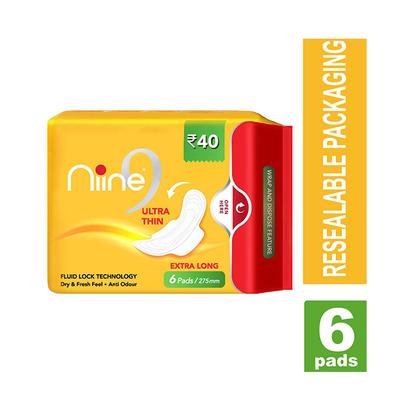 Niine Ultra Thin Sanitary Pads (Pack of 6 x 6's) - Sanitary Napkins