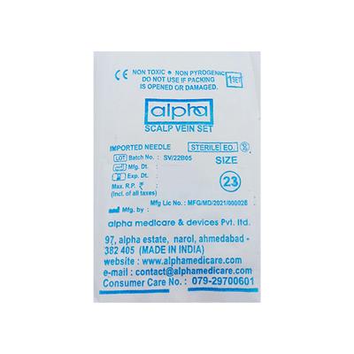 Alpha Scalp Vein Set (23 G) - Syringes And Needles