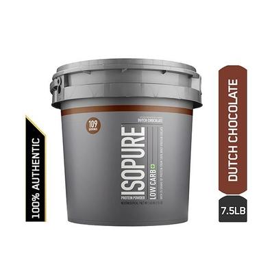 Isopure Low Carb 100% Whey Protein Isolate Powder- Dutch Chocolate 7.5 lb - Whey Proteins