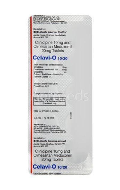 Celavi O 10/20mg Tablet 10'S - Hypertension-Ang