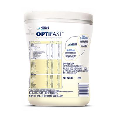Nestle Optifast Weight Management Powder - Vanilla Shake Flavour 400 gm - Weight Gain